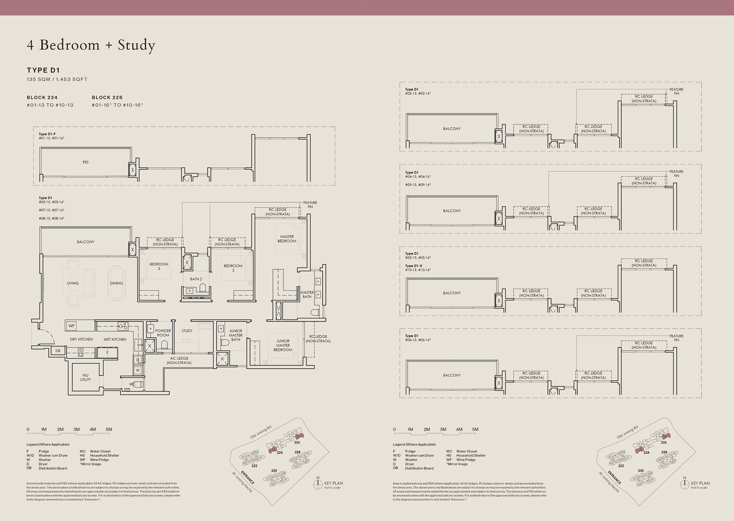 Type D1: 4 Bedroom + Study