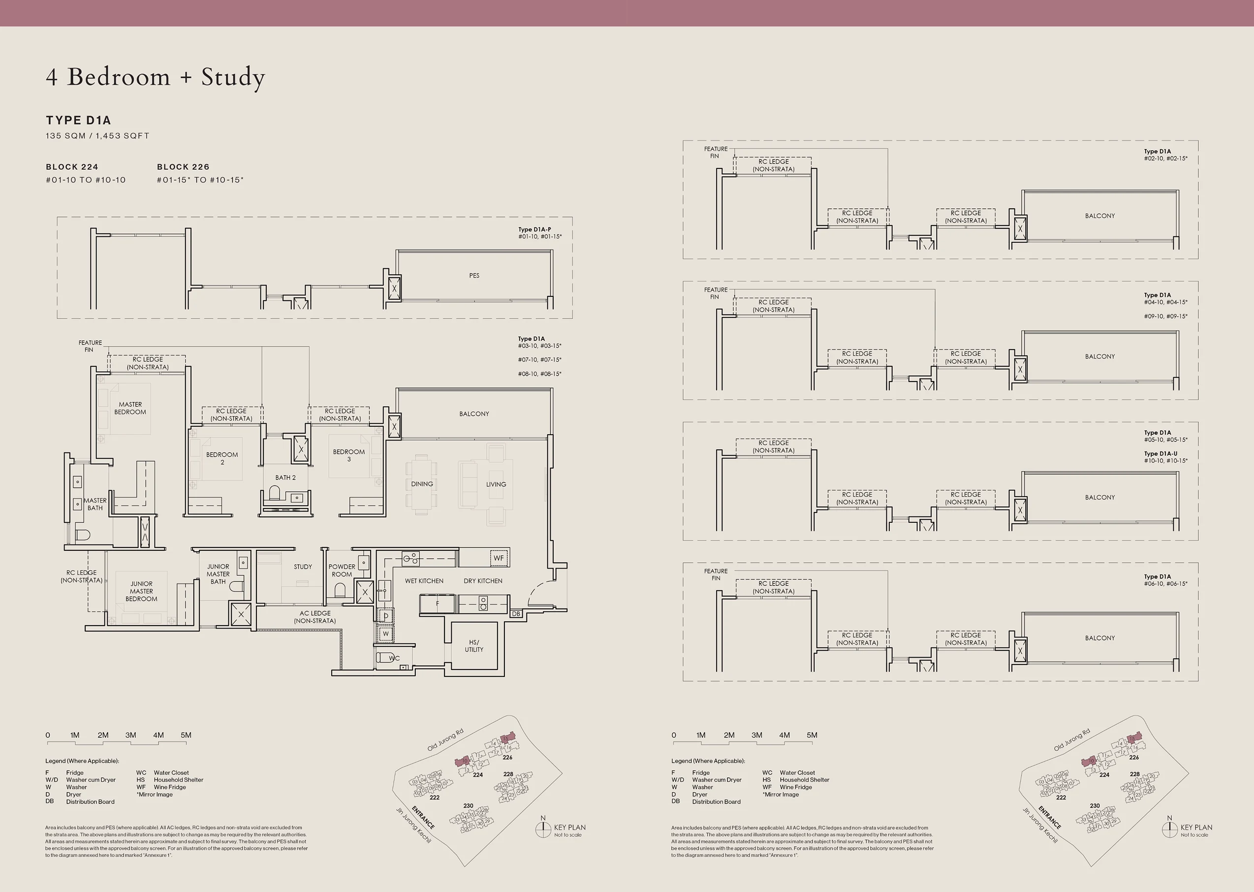 Type D1: 4 Bedroom + Study
